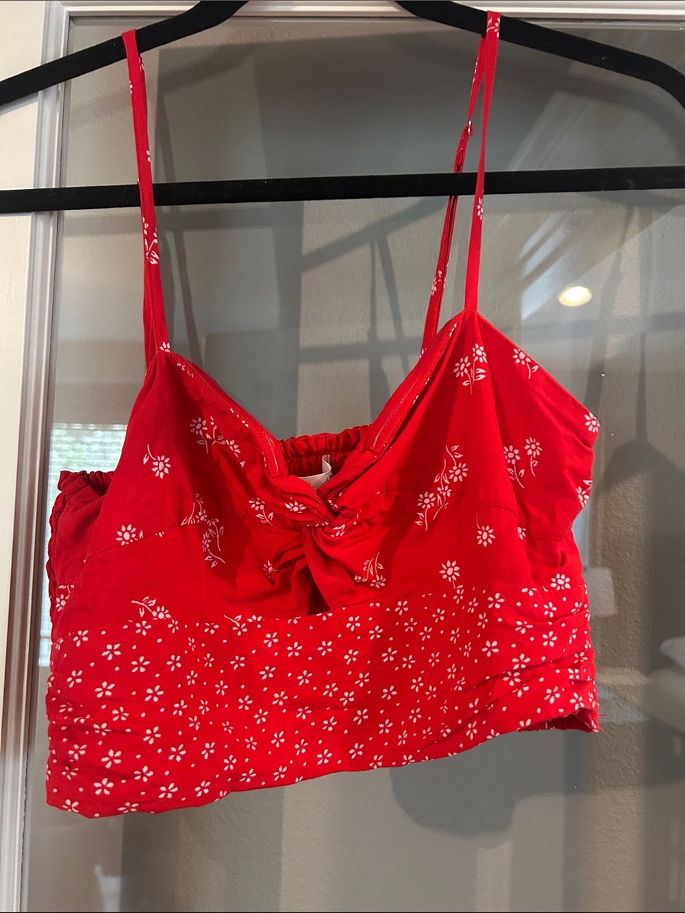 Altar'd State Red Floral Crop Top